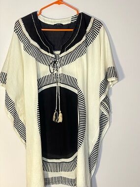 Parfois Collection Dark Brown Tunic with Cream Neckline